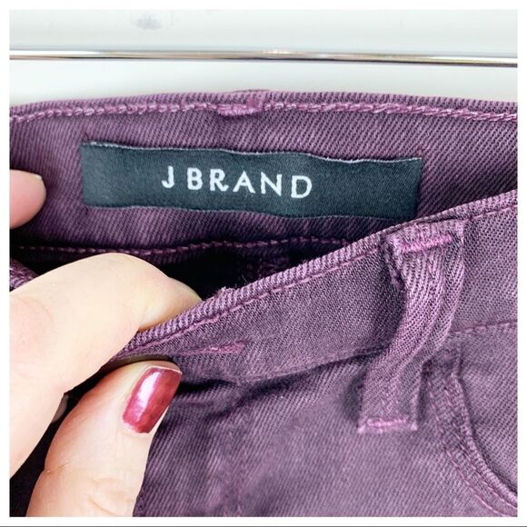 J Brand Super Skinny‎ Dark Plum Denim Jeans 26 - Picture 7 of 11